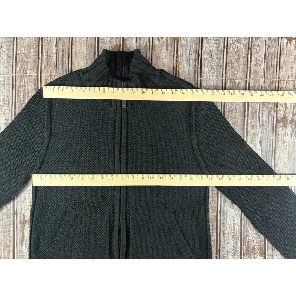 C.C. FILSON full zip cotton heavy Sweater cardigan size S color Black - Picture 5 of 7